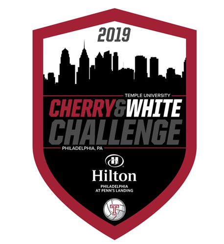 2019 Cherry & White Challenge Volleyball logo